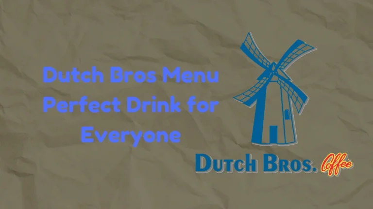 dutch bros menu